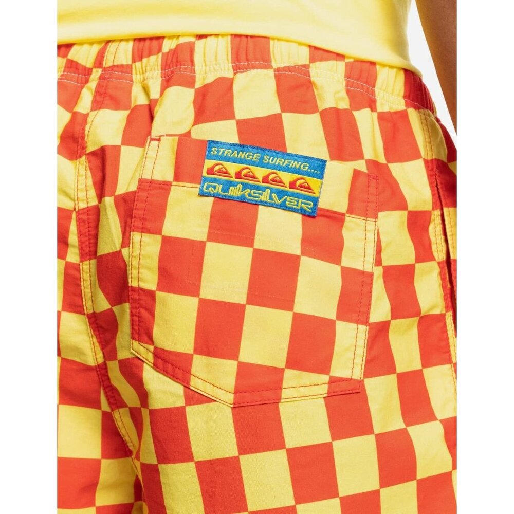 Quiksilver Stranger Things The Echo Beach Volley Shorts Red/Yellow Size XL - Picture 7 of 11